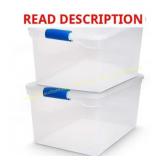 HOMZ Clear Stackable Bin with Lid 4ct