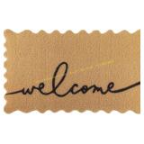 Reallnaive Scalloped Edge Doormat Front Door