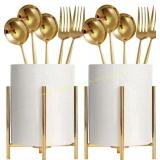 2pc Ceramic Cutlery Holder with Bracket