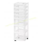 IRIS USA 7-Drawer Plastic Storage Cart, White