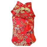 BAMY Dog Cheongsam Pet Outfit Red (M)