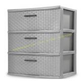 21.875 in. x 24 in. Wide Weave 3 Drawer Unit
