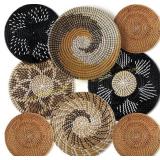 Xuhal 8-Piece Hanging Woven Wall Baskets