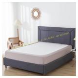 Box Spring Cover King: Elastic Grey Skirt