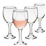 Stemmed Wine Glasses, Set of 4 (4.5 oz)