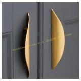Primst Brushed Cabinet Pulls - Gold, Pack 4