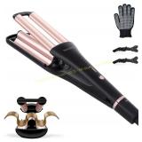 Hair Crimper: 3-Ceramic Barrel, Dual Voltage