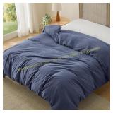 Bedsure Navy Duvet Cover King 104x90