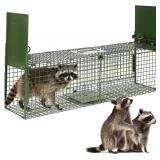 40  2-Door Live Animal Trap for Cats, Raccoons
