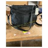 Black Pebble Leather Shoulder Bag