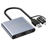 KCEVE USB-C to Dual HDMI Adapter, 1080p
