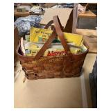 Basket with Books, Records, Etc