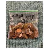 Bag of 1950s Wheat Pennies