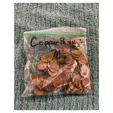 Bag of 1970s Copper Pennies