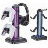 WHITE KDD Headset Stand with 9 Light Modes