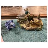 Rabbit + Duck Family in Pond