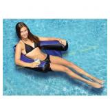 32x25 in. Nylon U-Seat Pool Float Blue/Black