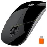 RAPIQUE R306C USB C Wireless Mouse, Black