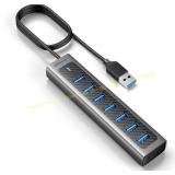 GiGimundo USB 3.0 Hub 7-Port, 1M Cable Gray