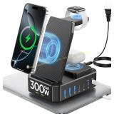 300W 10-in-1 USB-C PD Charger for Apple Black