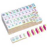 TIASUSAN Engraved Mahjong Tile Set (4 Layer)
