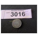 1867 Shield nickel