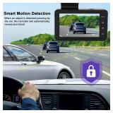 3-inch 1080p Dash Cam with Night Vision, 170