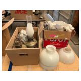 Oil lamps and shades