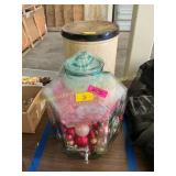 Metal tin, water dispenser with ornaments