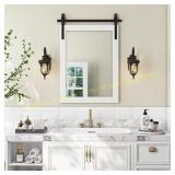 Farmhouse 22x30 Framed Vanity Mirror White