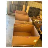 3 ct. cardboard tote boxes with pallets