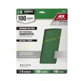 Ace 11x9 in Aluminum Oxide Sandpaper 15 pk, branch