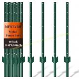 10 Pack Garden Fence Post 5ft U-Post Green
