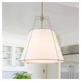 Haven 4-Light Brushed Nickel Drum Pendant