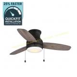 Ashby Park 44-in White LED Ceiling Fan