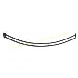 Aluminum Shower Rod, 45 72 in, Black