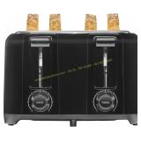 Proctor Silex 4-Slice Toaster, Black, 24215G.