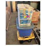 Plastic totes, 10 ft pool
