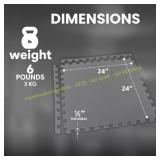 BalanceFrom EVA Foam Exercise Mat, Gray