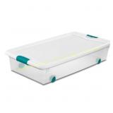 6 ct Sterilite 56 qt Clear/White Latch Box