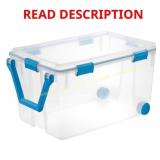 3 ct Sterilite 120 qt Blue/Clear Storage Tote