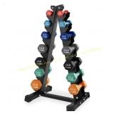 HolaHatha 146 lb Neoprene Dumbbell Set Full Body