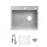 Tight Radius 25 in. Sink with Faucet