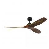 Collins 60" Smart Ceiling Fan, Matte Black