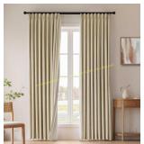 Oatmeal Blackout Curtains 2 Panels 40x120"