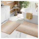 BSICPRO Bathroom Mats Set, 2-Piece Chenille
