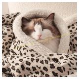 SOMAHE Cat Blanket: Plush Faux Fur White