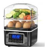 Mini Electric Food Steamer, BPA-Free Baskets
