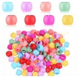 Hair Beads 100 Pcs Rainbow Clips Beads Mixt, cases