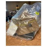 Black plastic tissue box, door knob, switch cover